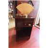 Image 1 : Night Stand with Drawer and Fan Lamp 26x15x12