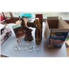 Image 1 : 1963 Miller Beer Decanter, Glasses, Shot Glasses