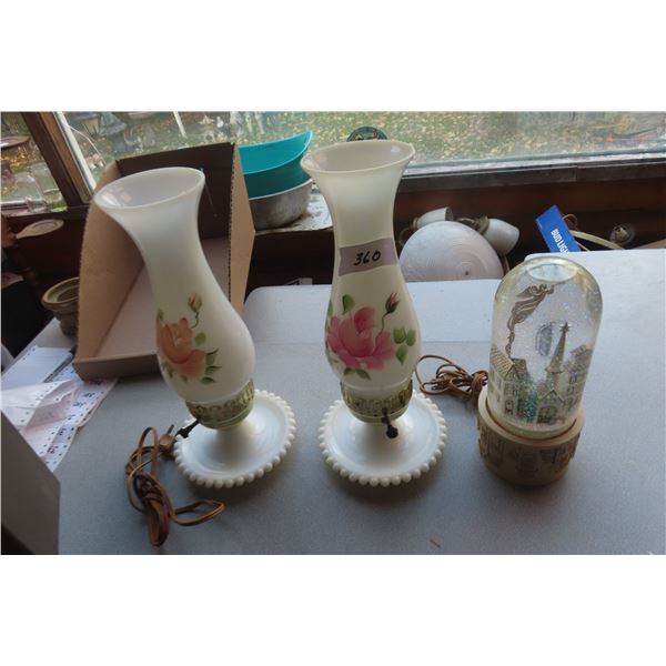 2 Lamps Table Top, Studio Snow Globe