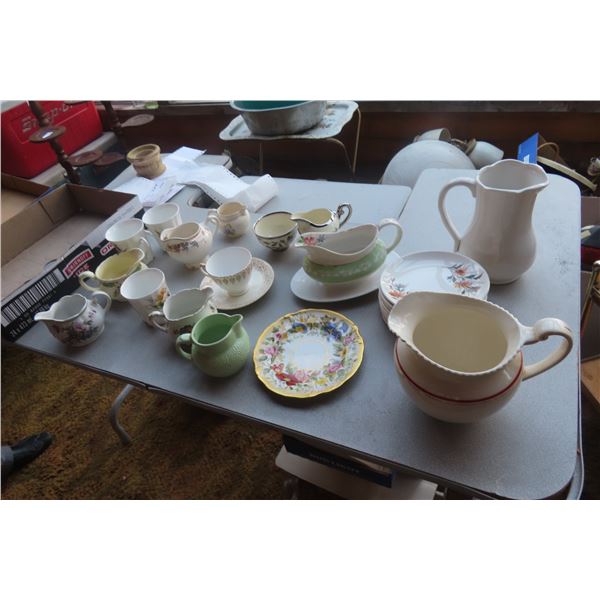 Cups, Saucers, Pitcher, Cream and Sugar "Johnson Brothers"