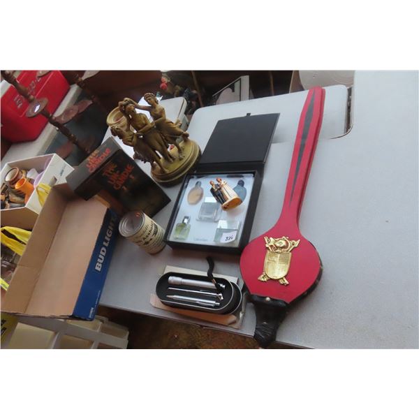 Calvin Klein Sealed Perfume Set. Fireplace Bellows. Wedding Cake Topper / Can of Fish A Hole