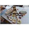 Image 1 : 4 Alabaster Ashtrays, S&P Shakers, Ornaments, Bamboo Patio Lights