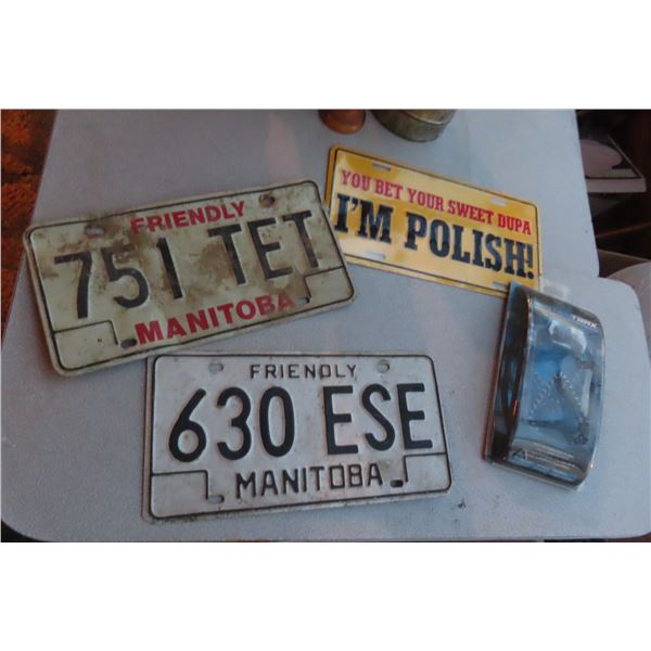 Licence Plates , 2 plates, 1 Polish Plate, Stien, Handsycle