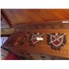 Image 1 : Wood Clock, Barometer - 2x Midevil Shield Display