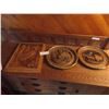 Image 1 : Wood Cargved Style bvy Kim Murray 15x18 and 2x Wood Style Plates Carved 14"