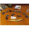 Image 1 : Soap Stone Style Ornament 12x 10", 1 Antler Inuit Carv ing