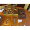Image 1 : Copper Look Oval Plagtes, Copper Fish Wall Hangings, Copper Boat Wall Hangers, Faux Art Grain Elevat