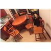 Image 1 : Wood Double Pedestale 30x58x40 with 6 chairs and 2x12 inch leaves