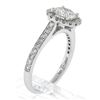 Image 1 : New 14k White Gold 1.59 ctw GIA Round Diamond w/ Halo Classic Engagement Ring