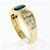 Image 9 : Trevi 18k Yellow Gold 1.90 ctw Oval Sapphire & Baguette Diamond Ring