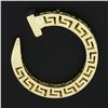Image 2 : 14K Yellow Gold Polished Greek Key Squared Open Work Round Nail Pendant