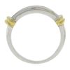 Image 2 : 14K Two Tone Gold 0.25 ctw Princess Cut Channel Set Diamond Stackable Band Ring