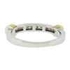 Image 3 : 14K Two Tone Gold 0.25 ctw Princess Cut Channel Set Diamond Stackable Band Ring