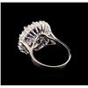 Image 3 : 14KT White Gold 2.38 ctw Tanzanite and Diamond Ring