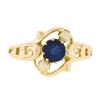 Image 4 : Antique 10k Gold Ostby & Barton Co. Round Sapphire w/ Pearls Original Ring