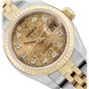 Image 1 : Rolex Ladies Quickset 18K Two Tone Factory Diamond Dial Datejust With Rolex Box