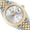 Image 1 : Mens 18K Two Tone Yellow Gold And Stainless Steel Silver Index 41MM Datejust