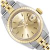 Image 1 : Rolex Ladies Two Tone Gold And Steel Champagne Index Dial Date Wristwatch With R