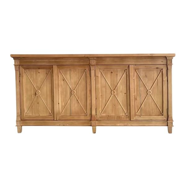 Recycled Pine 4Drs Buffet, Natural