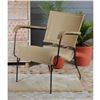 Image 1 : Metal Frame Rattan Armchair, Beige,