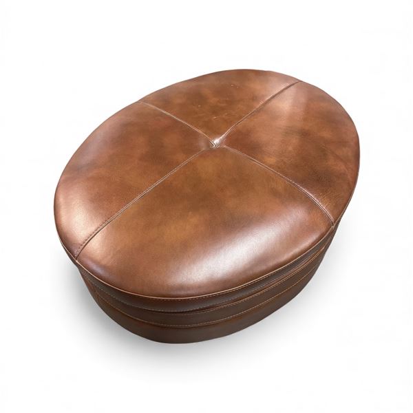 Prospera Home Brown Round Ottoman