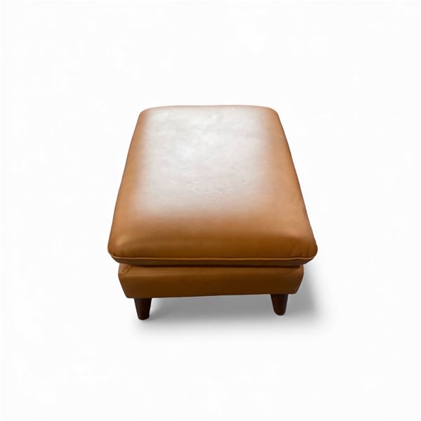 Prospera Home Top Grain Genuine Leather Ottoman Retail $600