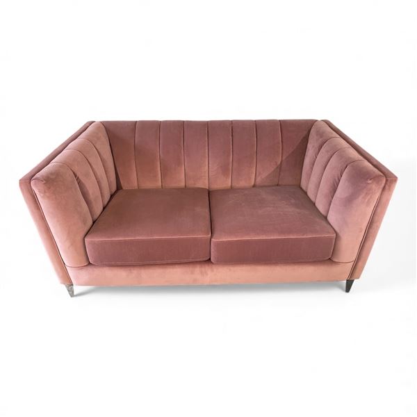 Prospera Home Melissa Modern Velvet Loveseat Retail $2,000