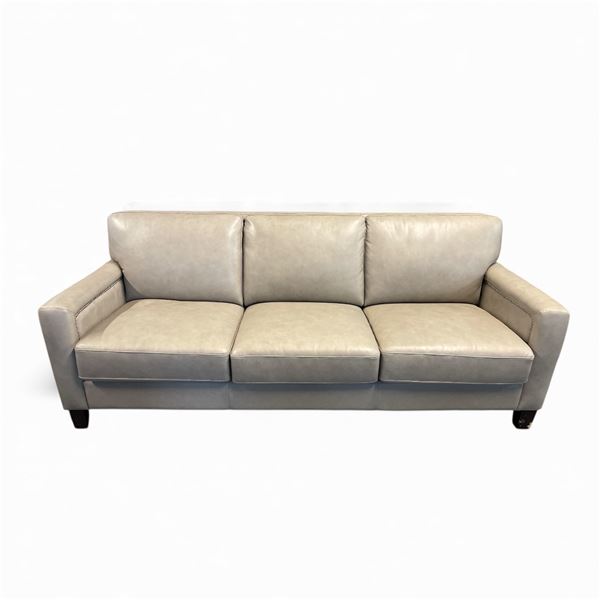 Prospera Home Top Grain Genuine Leather Sofa Retail $3500