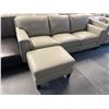 Image 2 : Prospera Home Haywood Modern Top Grain Leather Sofa w/Ottoman Retail $ 3,200
