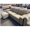 Image 4 : Prospera Home Haywood Modern Top Grain Leather Sofa w/Ottoman Retail $ 3,200