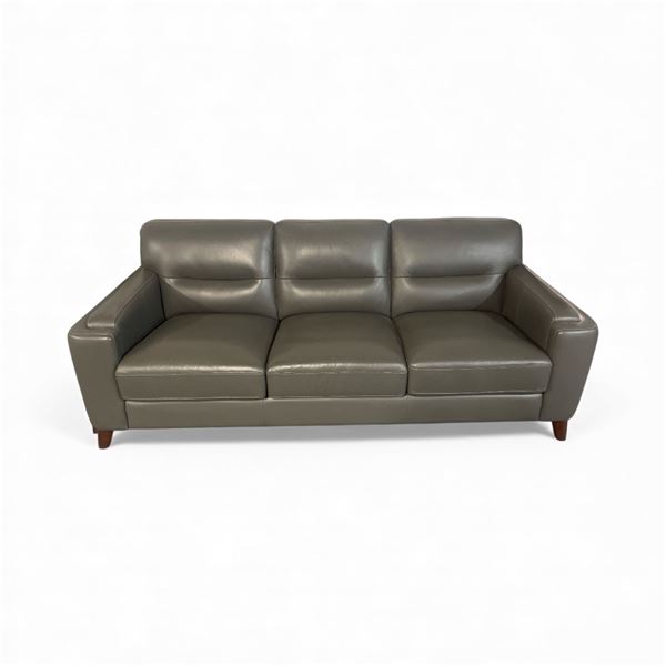 Prospera Home Top Grain Genuine Leather Sofa Retail $3,500