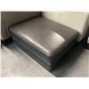 Image 2 : Prospera Home Dark Grey Leather Ottoman (No legs)
