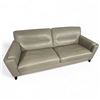 Image 1 : Prospera Home Modern Grey Leather Sofa