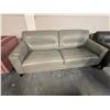 Image 2 : Prospera Home Modern Grey Leather Sofa