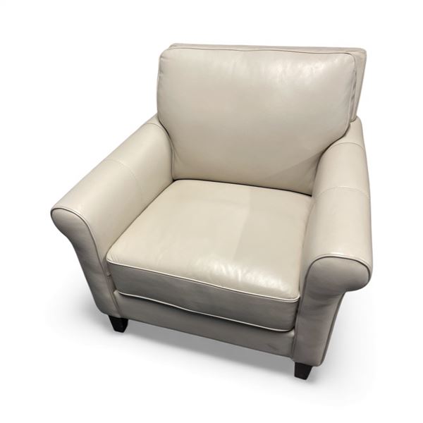 Prospera Home Cream Leather Armchair