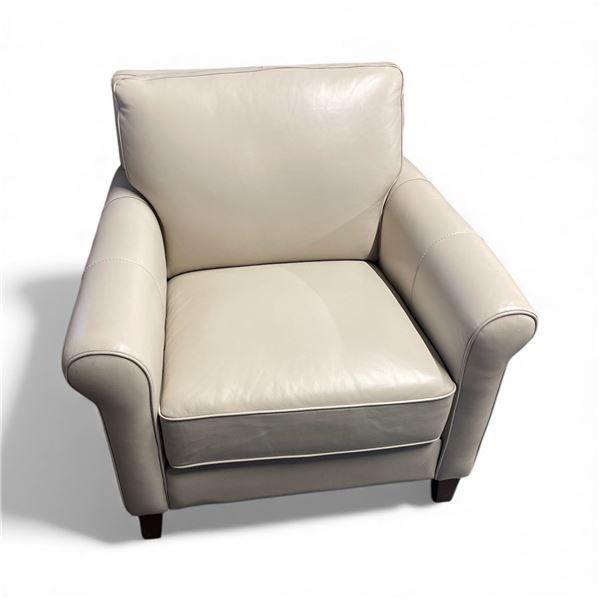Prospera Home Cream Leather Armchair