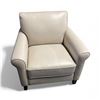 Image 1 : Prospera Home Cream Leather Armchair