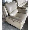 Image 2 : Prospera Home Reclining Cream Leather Armchair (Left Side Minor Scratch)