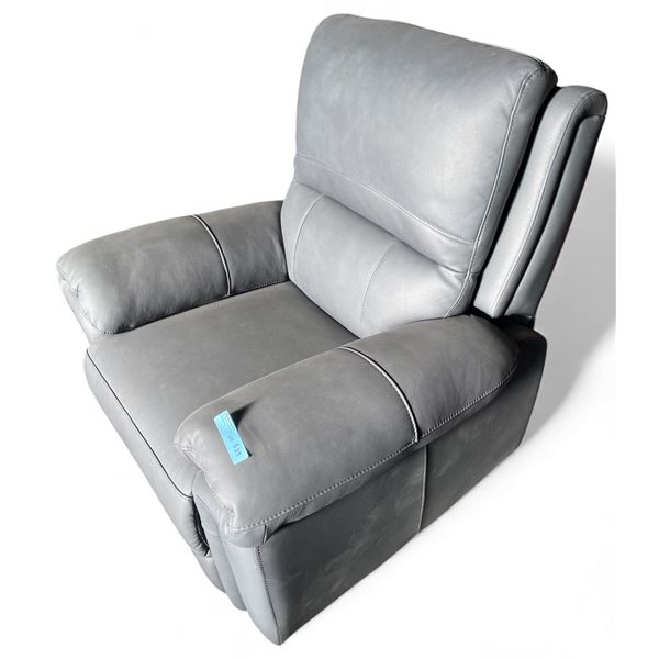Prospera Home Grey Leather Recliner Chair