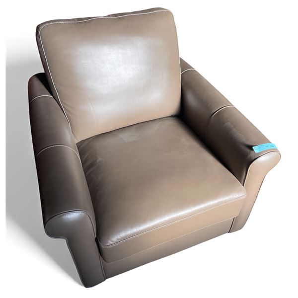Prospera Home Top Grain Genuine Leather Swivel Chair $1900