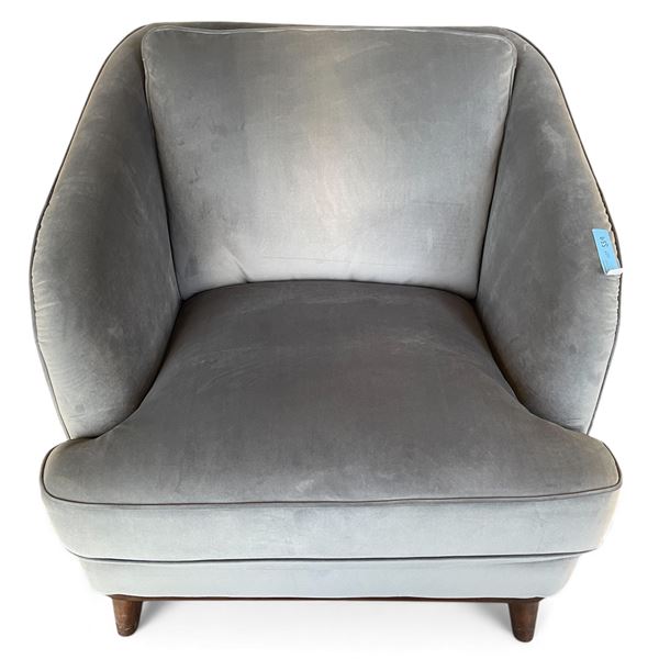 Prospera Home Modern Grey Velvet Accent Chair