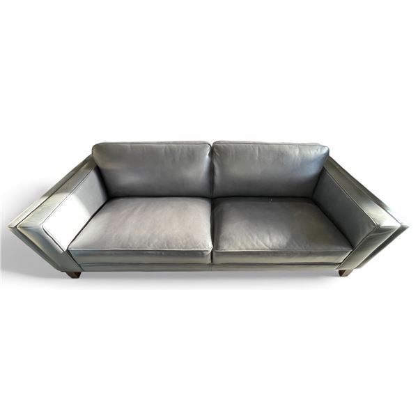 Prospera Home Modern Black Leather Sofa