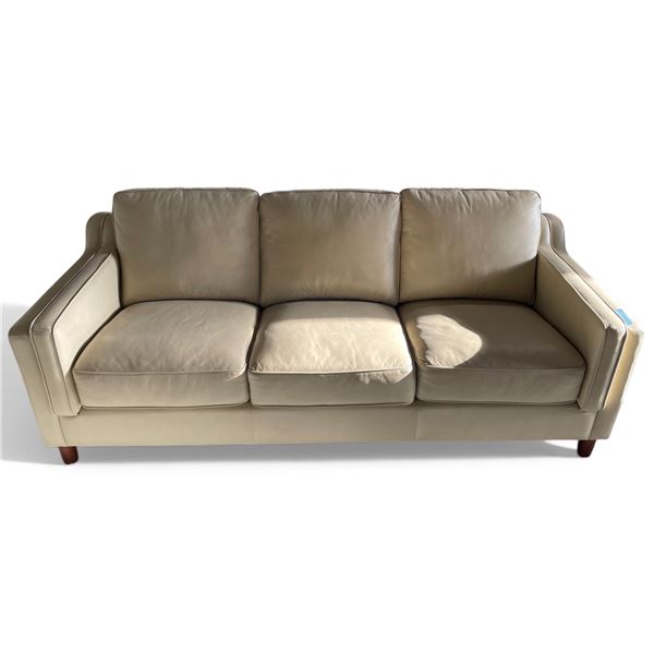 Prospera Home Top Grain Genuine Leather Sofa Retail $3500