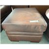 Image 2 : Prospera Home Brown Leather Storage Ottoman