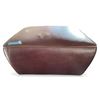Image 1 : Prospera Home Small Square Leather Pouf Ottoman