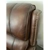 Image 3 : Prospera Home Brown Leather Reclining Chair