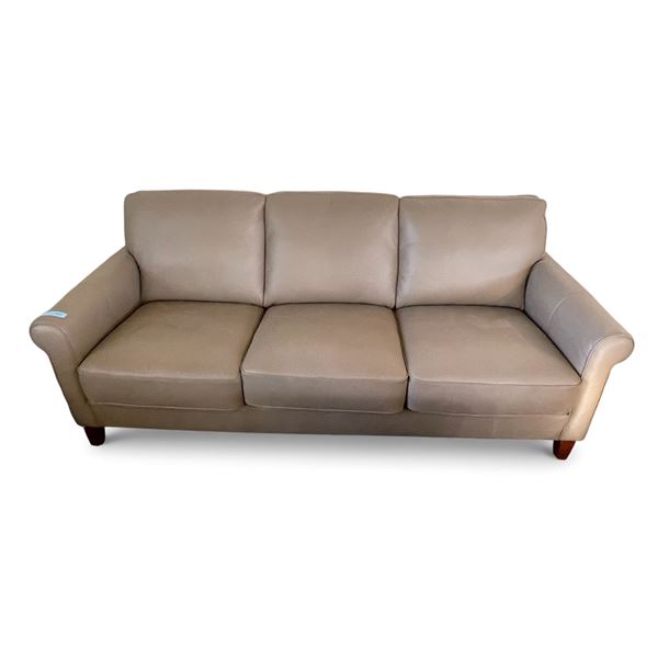 Prospera Home Top Grain Genuine Leather Sofa Retail $3200