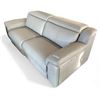 Image 1 : Prospera Home Cream Leather Powered Reclining Sofa