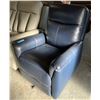 Image 2 : Prospera Home Navy Blue Leather Power Recliner