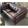 Image 2 : Prospera Home Seymour Top Grain Leather Loveseat Retail $2200